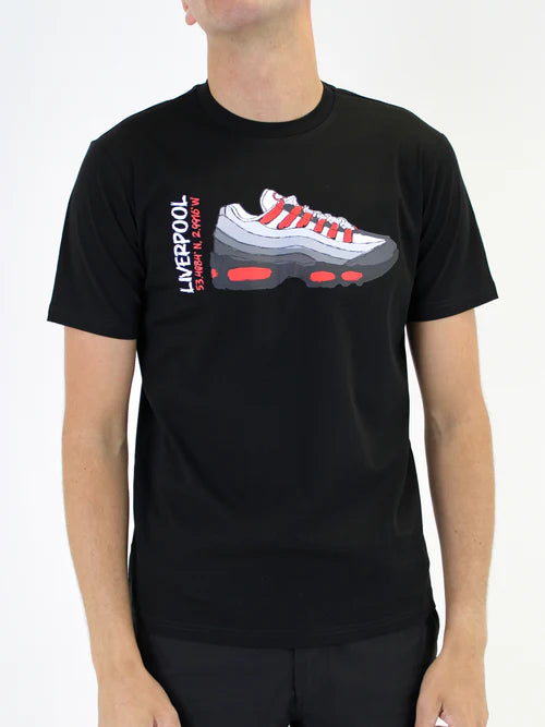 White Threads 110 Red T-Shirt - Black